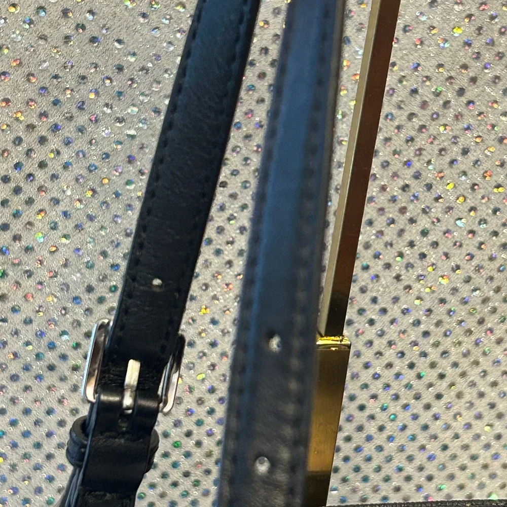 Michael Kors Black Logo Tote Bag with MK Charm